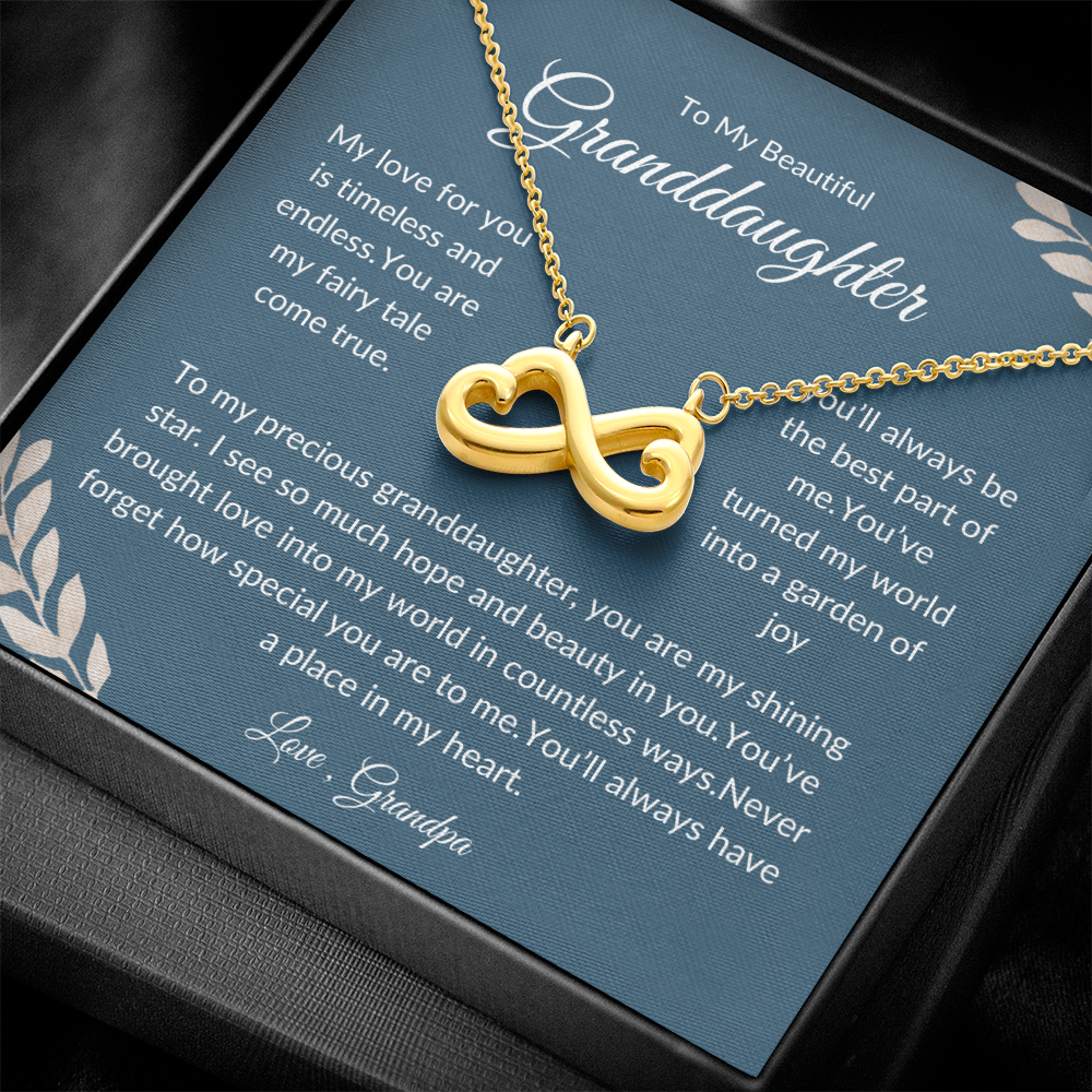 Granddaughter Necklace Gift – Forever Sparkle Pendant - Love Grandpa