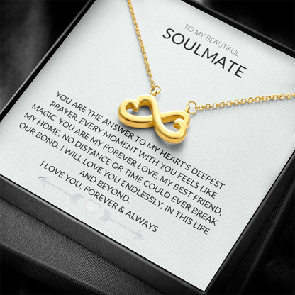To My Soulmate – Sparkling Heart Necklace