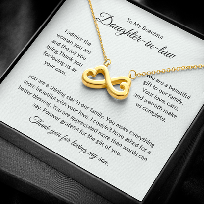 Daughter-in-Law Necklace Gift – Heart Pendant with Elegant Gift Box