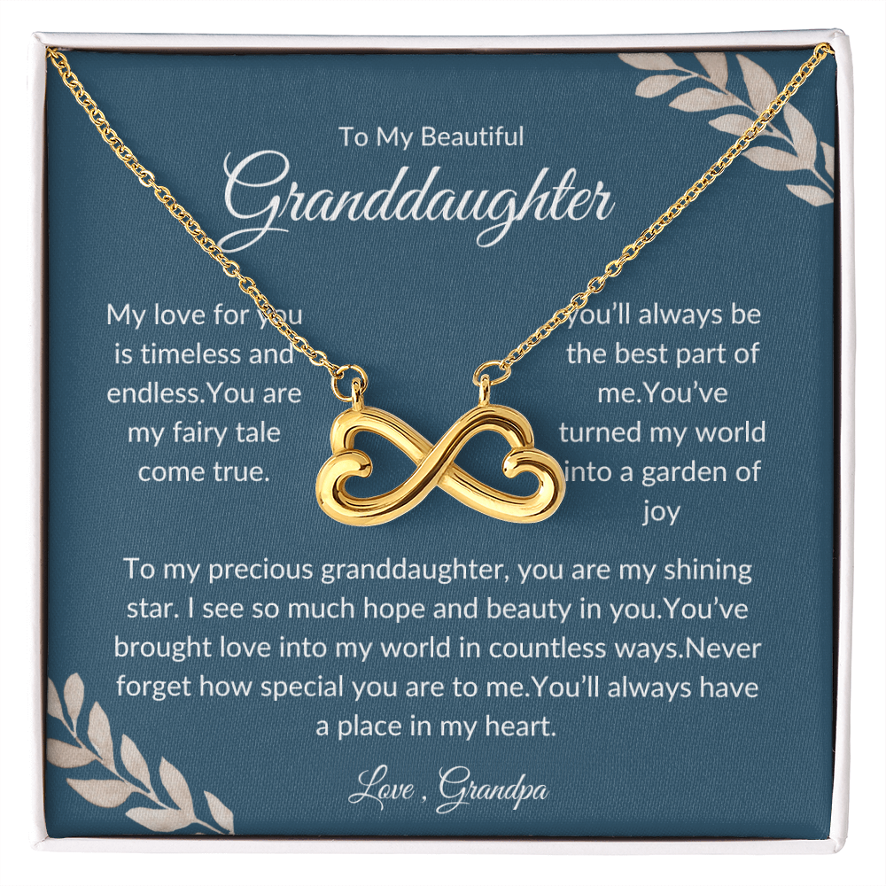 Granddaughter Necklace Gift – Forever Sparkle Pendant - Love Grandpa