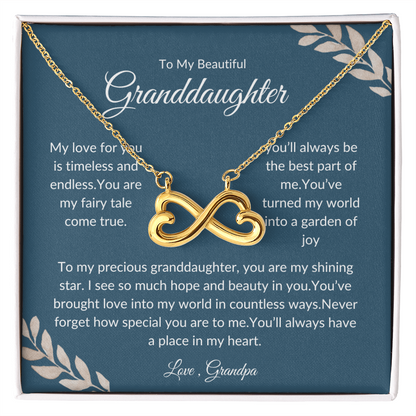 Granddaughter Necklace Gift – Forever Sparkle Pendant - Love Grandpa