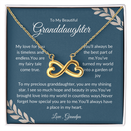 Granddaughter Necklace Gift – Forever Sparkle Pendant - Love Grandpa