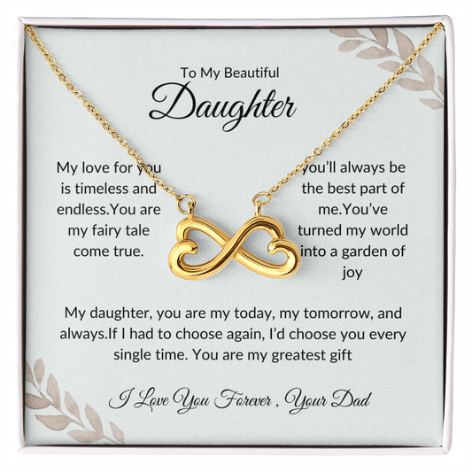 My Daughter Gift | Sparkling Heart Necklace | Love Dad