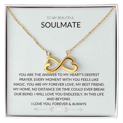 To My Soulmate – Sparkling Heart Necklace