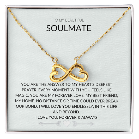 To My Soulmate – Sparkling Heart Necklace