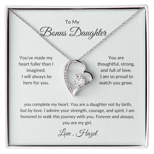 To My Bonus Daughter – Love Necklace