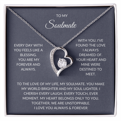 My Soulmate – Heart Pendant Necklace with Love Note
