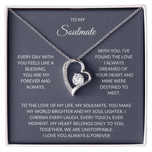 My Soulmate – Heart Pendant Necklace with Love Note