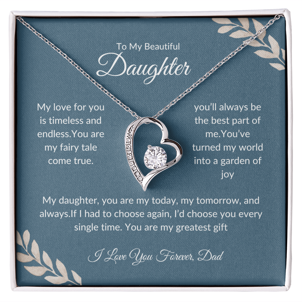 To My beautiful Daughter | Forever Love Necklace | Love Dad