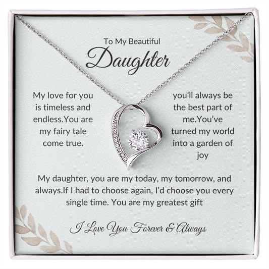 Christmas Necklace for Daughter | Forever Love Pendant | Holiday Gift Idea