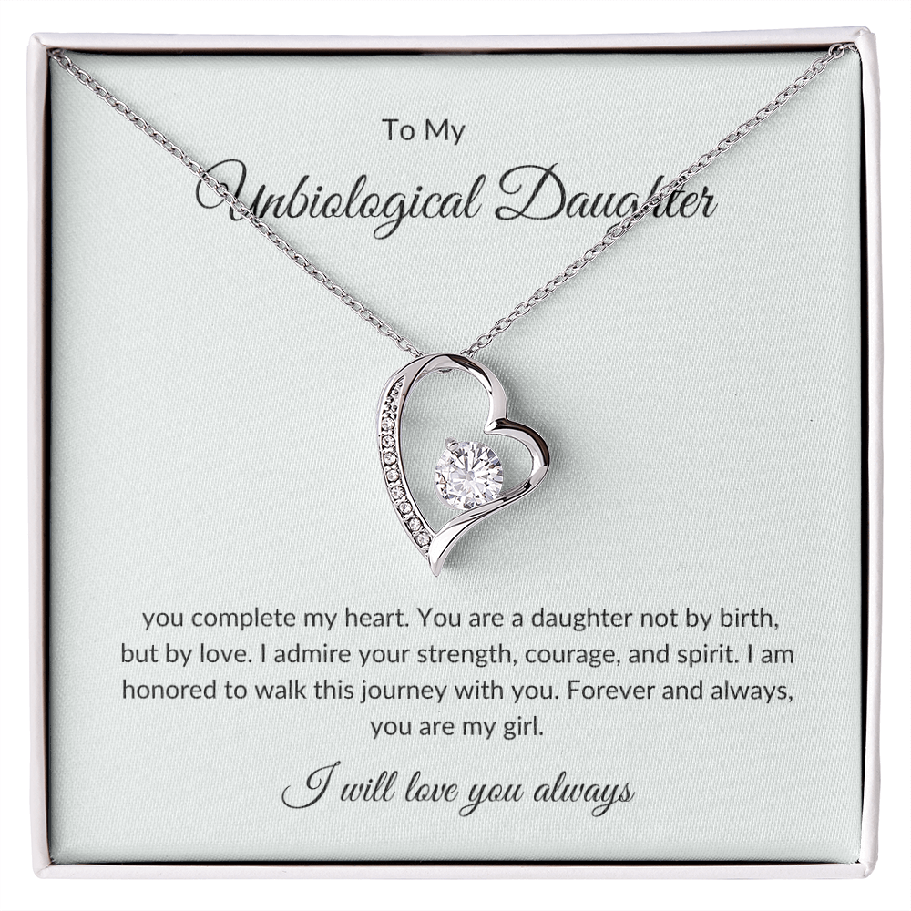 To My Bonus Daughter – Forever Love Necklace with Elegant Gift Box