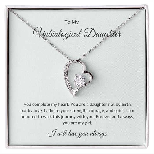 To My Bonus Daughter – Forever Love Necklace with Elegant Gift Box
