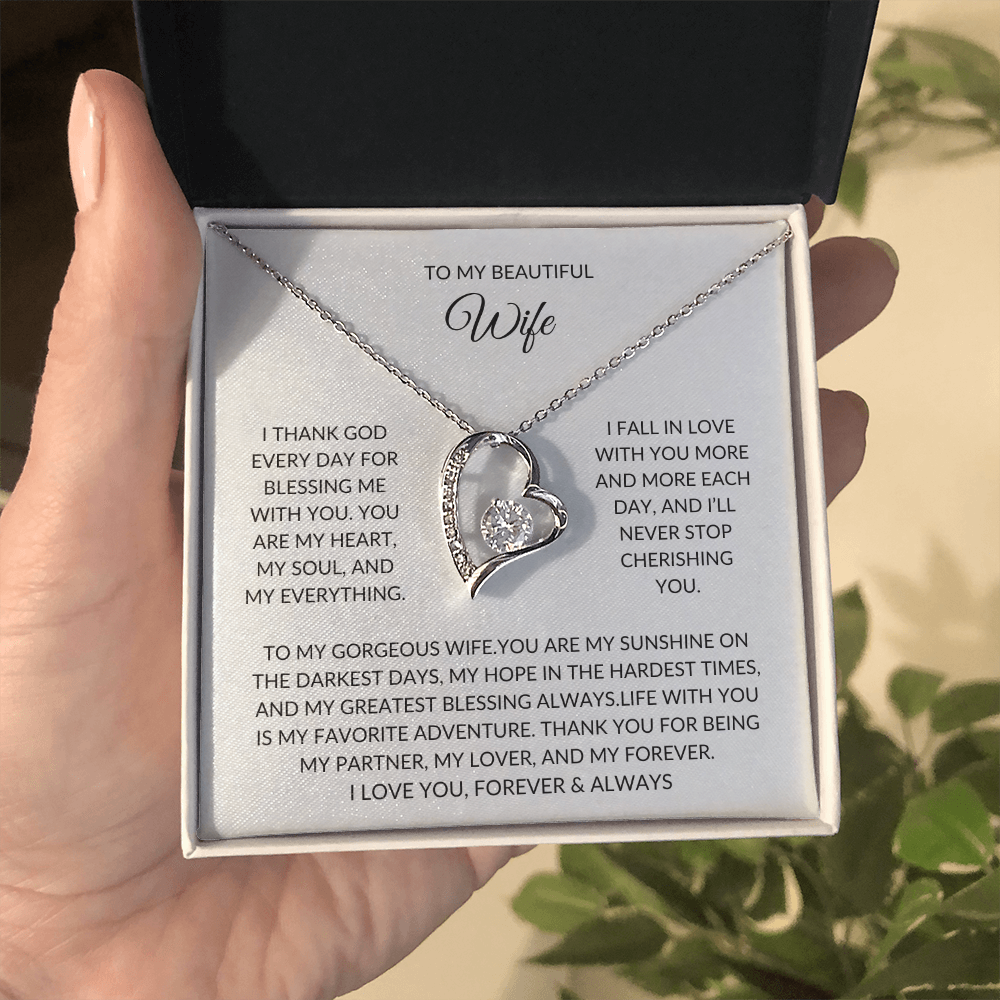 To My Wife – Eternal Love Knot Necklace – Anniversary & Birthday Gift