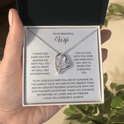To My Wife – Eternal Love Knot Necklace – Anniversary & Birthday Gift