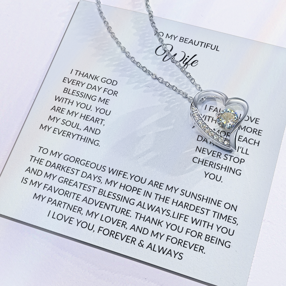 To My Wife – Eternal Love Knot Necklace – Anniversary & Birthday Gift
