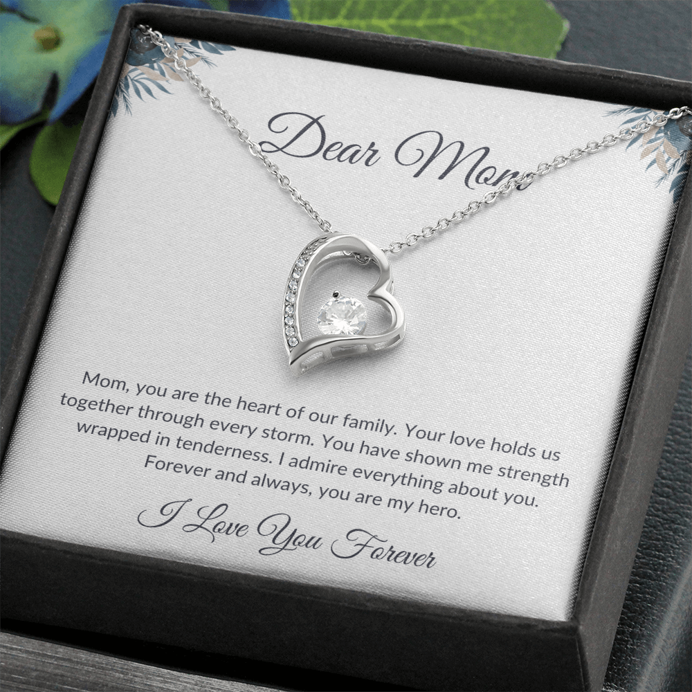 Mom Necklace Gift – Sparkling Love Knot Pendant That Shines Forever