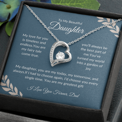 To My beautiful Daughter | Forever Love Necklace | Love Dad