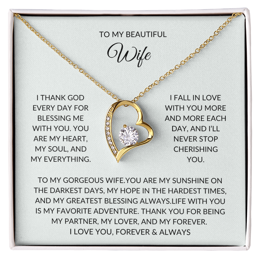 To My Wife – Eternal Love Knot Necklace – Anniversary & Birthday Gift
