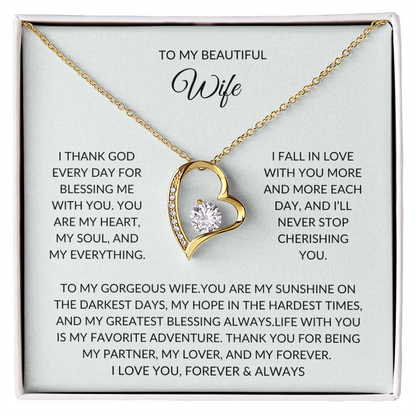 To My Wife – Eternal Love Knot Necklace – Anniversary & Birthday Gift