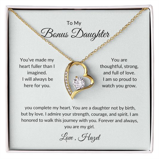 To My Bonus Daughter – Love Necklace