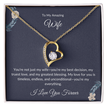 To My Beautiful Wife – Forever Love Necklace - Birthday Gift