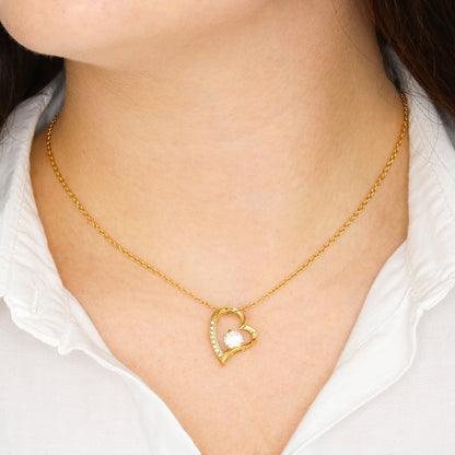 Daughter Birthday Gift – Heart Necklace with Loving Message from Dad