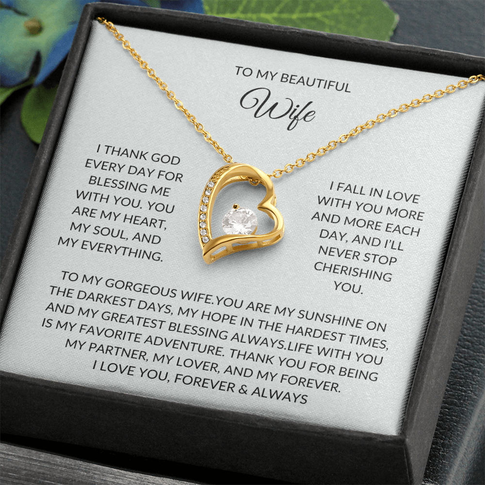 To My Wife – Eternal Love Knot Necklace – Anniversary & Birthday Gift