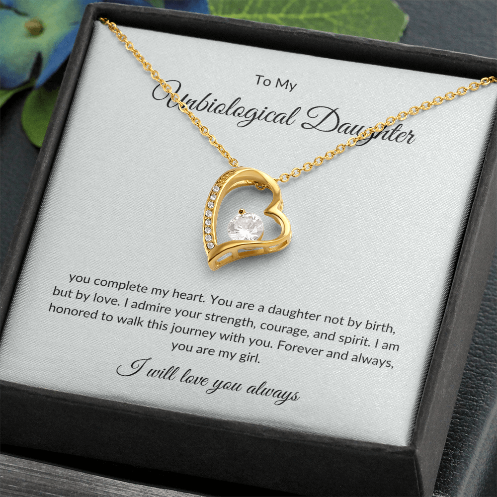 To My Bonus Daughter – Forever Love Necklace with Elegant Gift Box