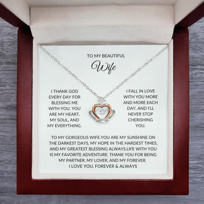 To my wife - Crown Pendant Necklace - Beautiful gift