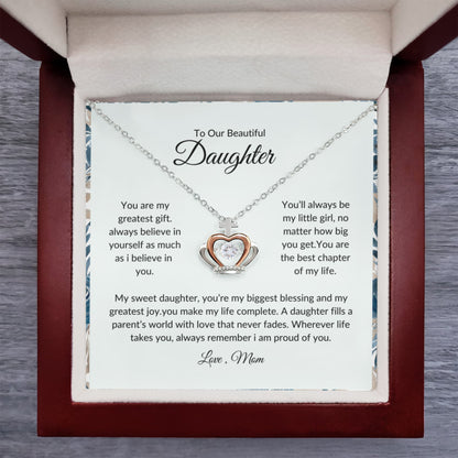 To My Daughter  | Love Mom | Love Knot Necklace
