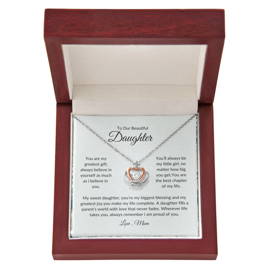 To My Daughter  | Love Mom | Love Knot Necklace