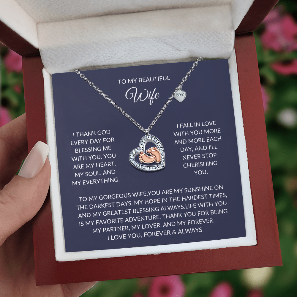 To my beautiful Wife – Elegant Necklace – A Sparkle of Love