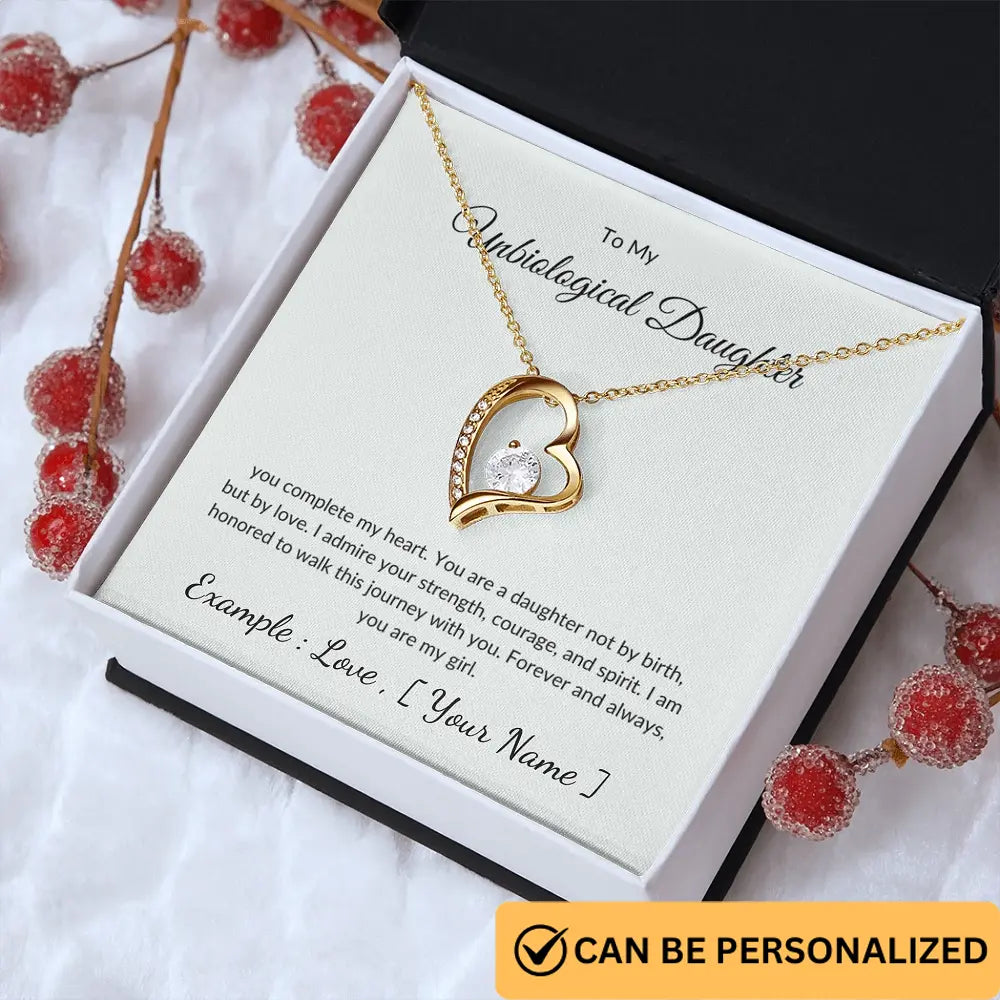 To My Unbiological Daughter – Personalized Forever Love Necklace prime Collection Hub