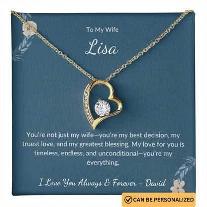 To My Beautiful Wife - Personalized Forever Love Necklace prime Collection Hub
